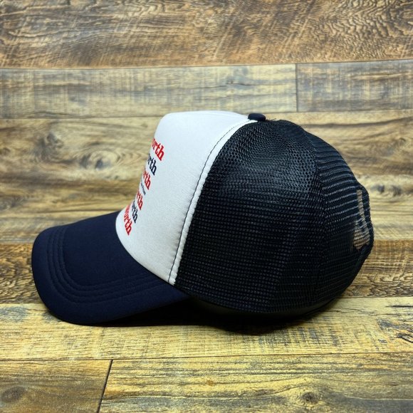 Defunct Woolworth Mens Trucker Hat Navy Snapback Department Store Baseball Cap - Picture 4 of 8